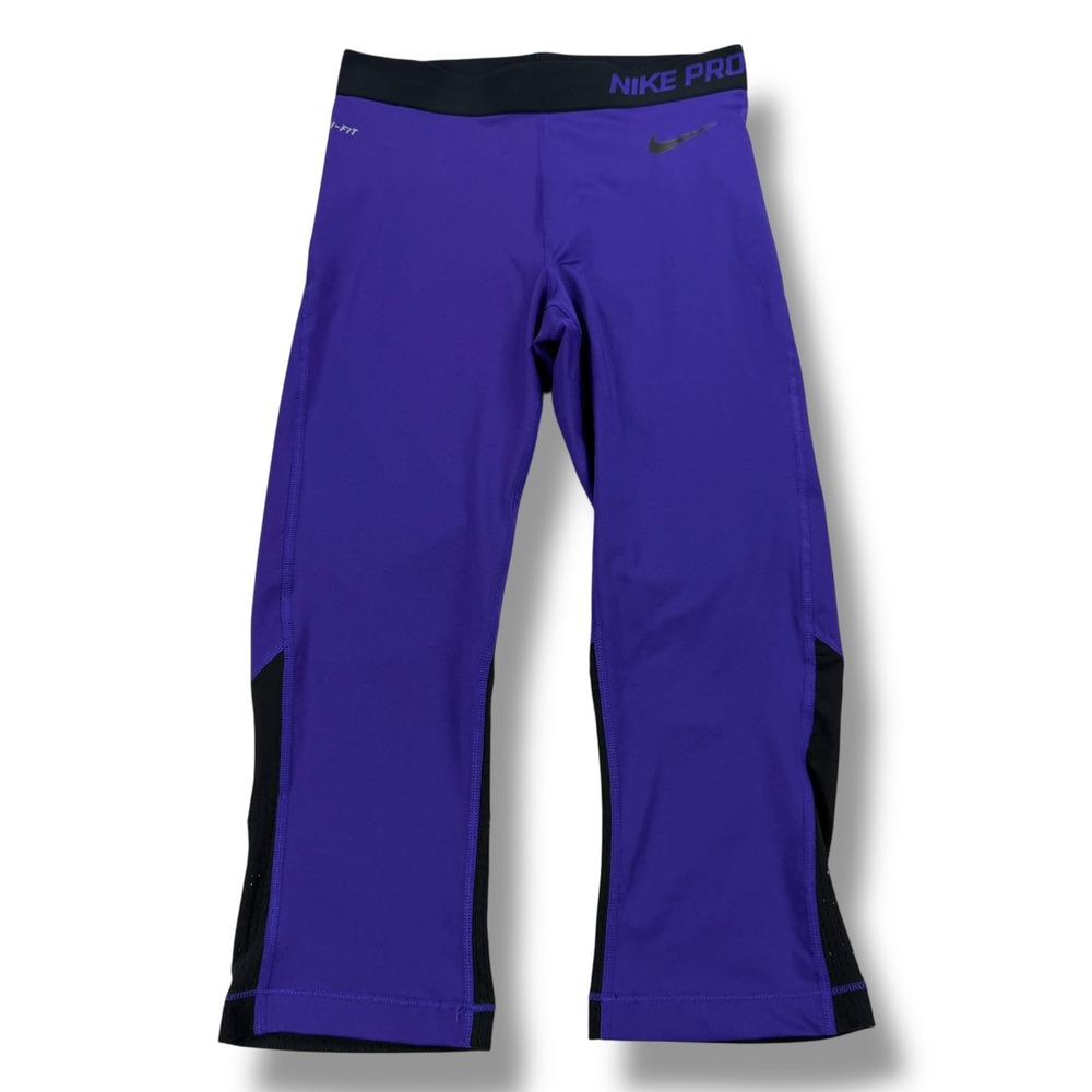 NWOT Nike Pro Women's Hypercool Capri Running Tights Size Medium M Purple‎